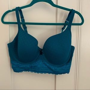 Cacique | Women’s Teal Longline T-Shirt Bra 40D